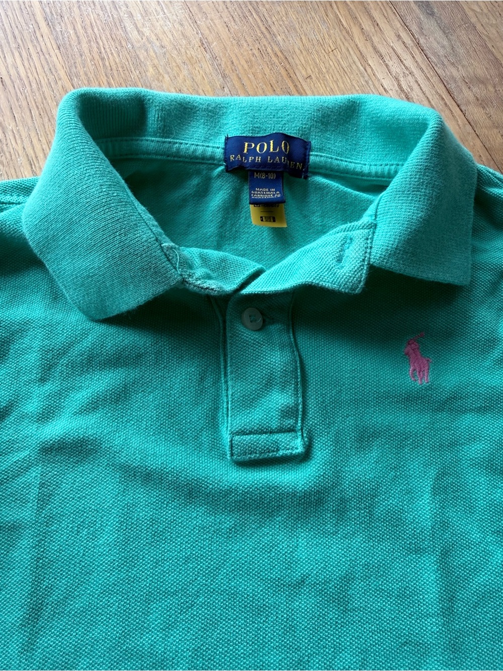 Polo by Ralph Lauren Kids Turquoise Polo with Pink Pony